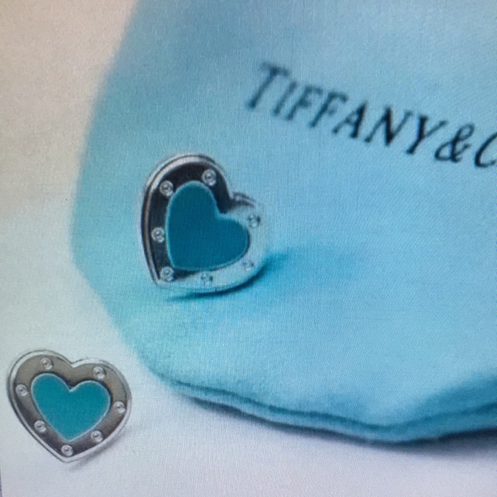 Tiffany & Co. Blue Heart Earrings for Kids